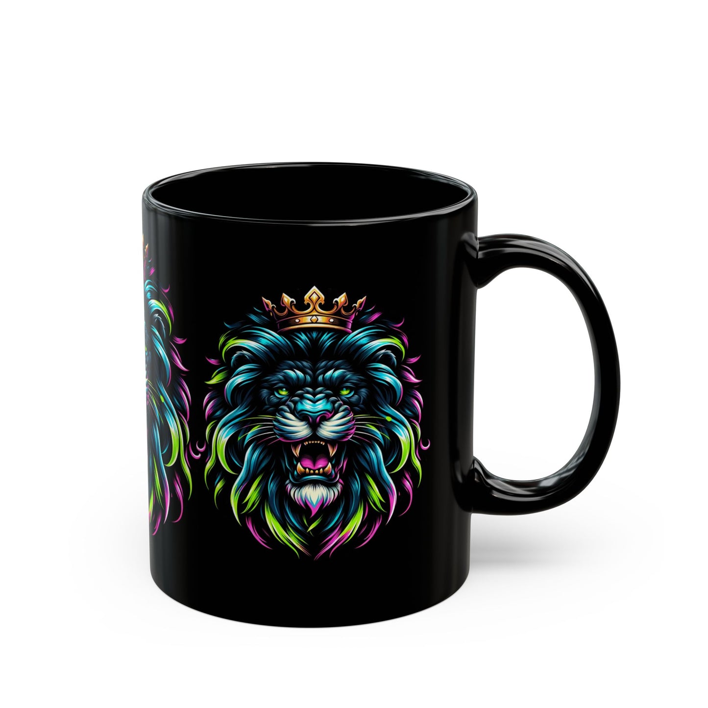 Neon Lion King Mug – Roar Loud. Rule Bold. (11oz or 15oz)