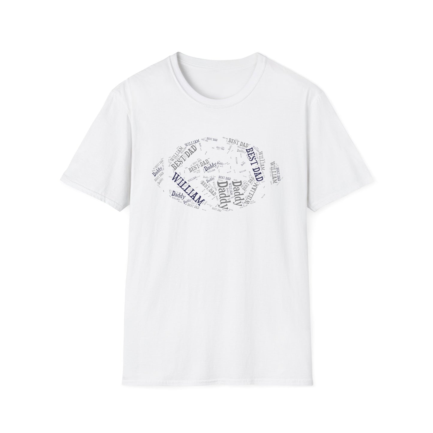 Personalized Football Dad T-Shirt – Custom Name & Title Word Art Design