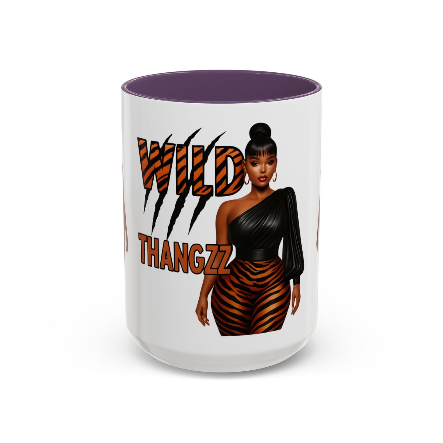 Wild Thangzz Accent Mug – Curvy Queen in Tiger Print | 11oz or 15oz