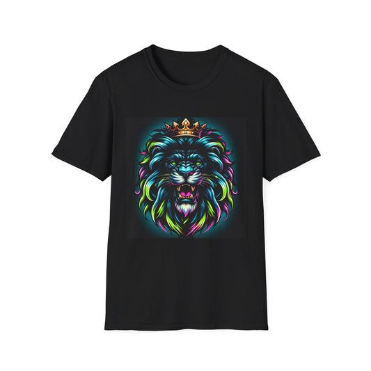 Neon Lion King T-Shirt (Black Edition) – Rule Loud. Roar Bright.