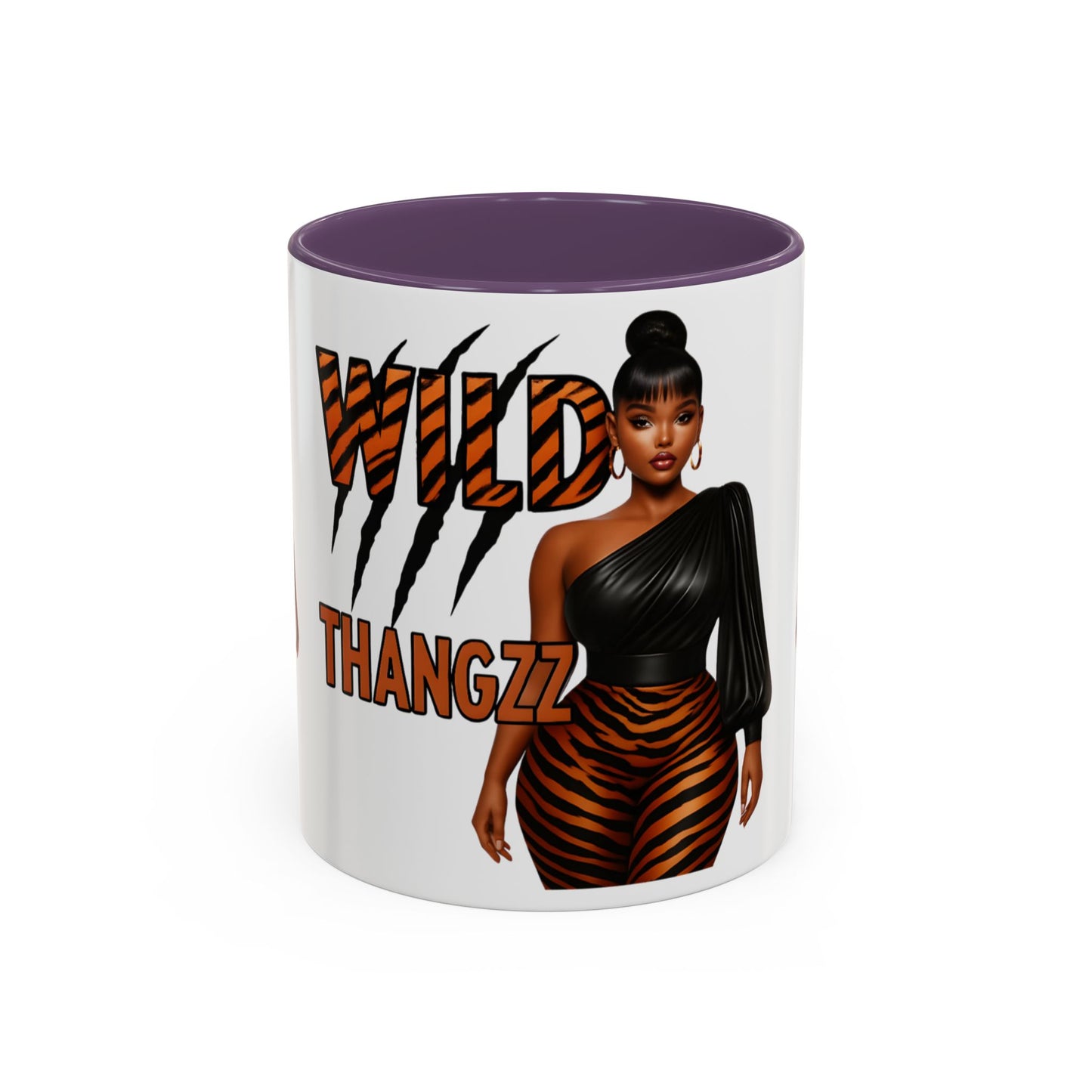 Wild Thangzz Accent Mug – Curvy Queen in Tiger Print | 11oz or 15oz