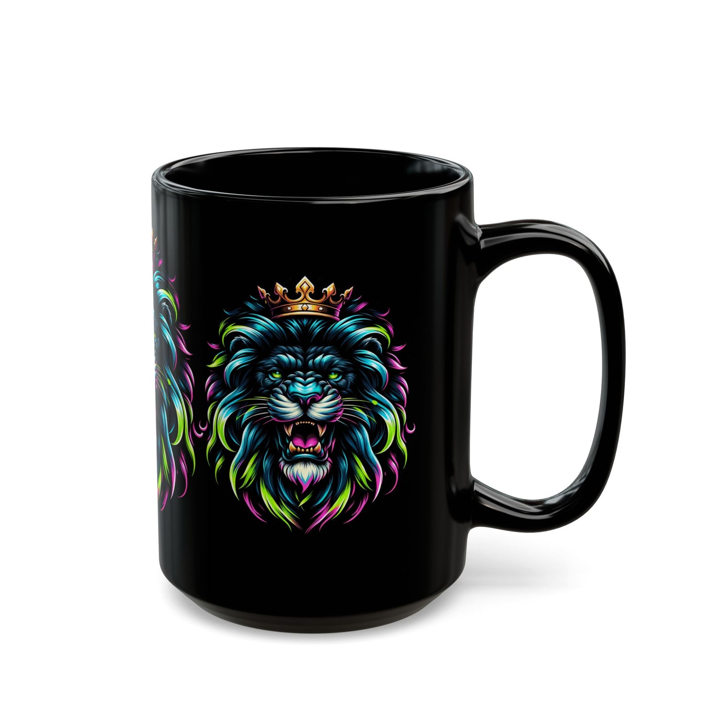 Neon Lion King Mug – Roar Loud. Rule Bold. (11oz or 15oz)