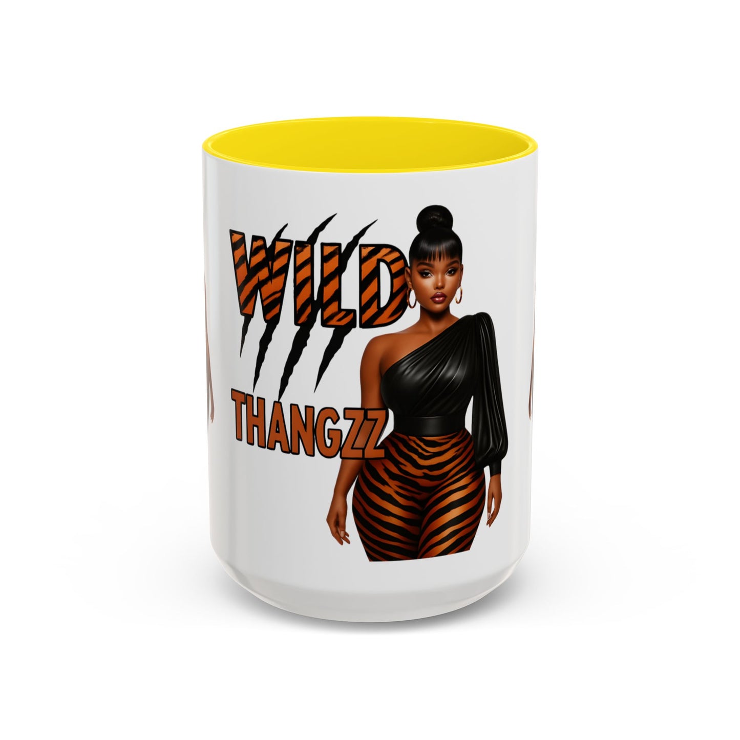 Wild Thangzz Accent Mug – Curvy Queen in Tiger Print | 11oz or 15oz
