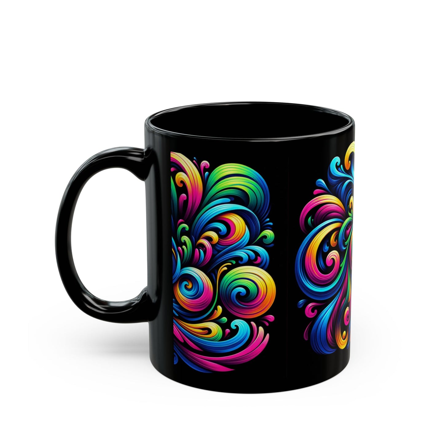 Vivid Motion Swirl Mug – Black Edition | 11oz or 15oz