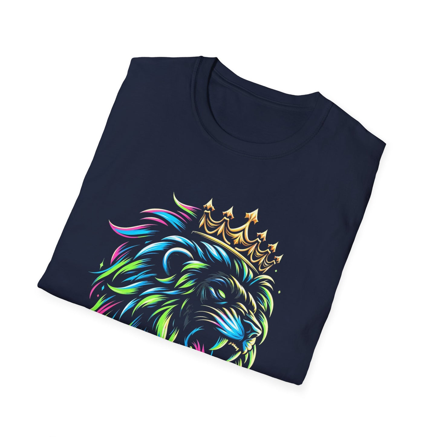 Neon Crowned Lion T-Shirt – Fierce. Bold. King Energy