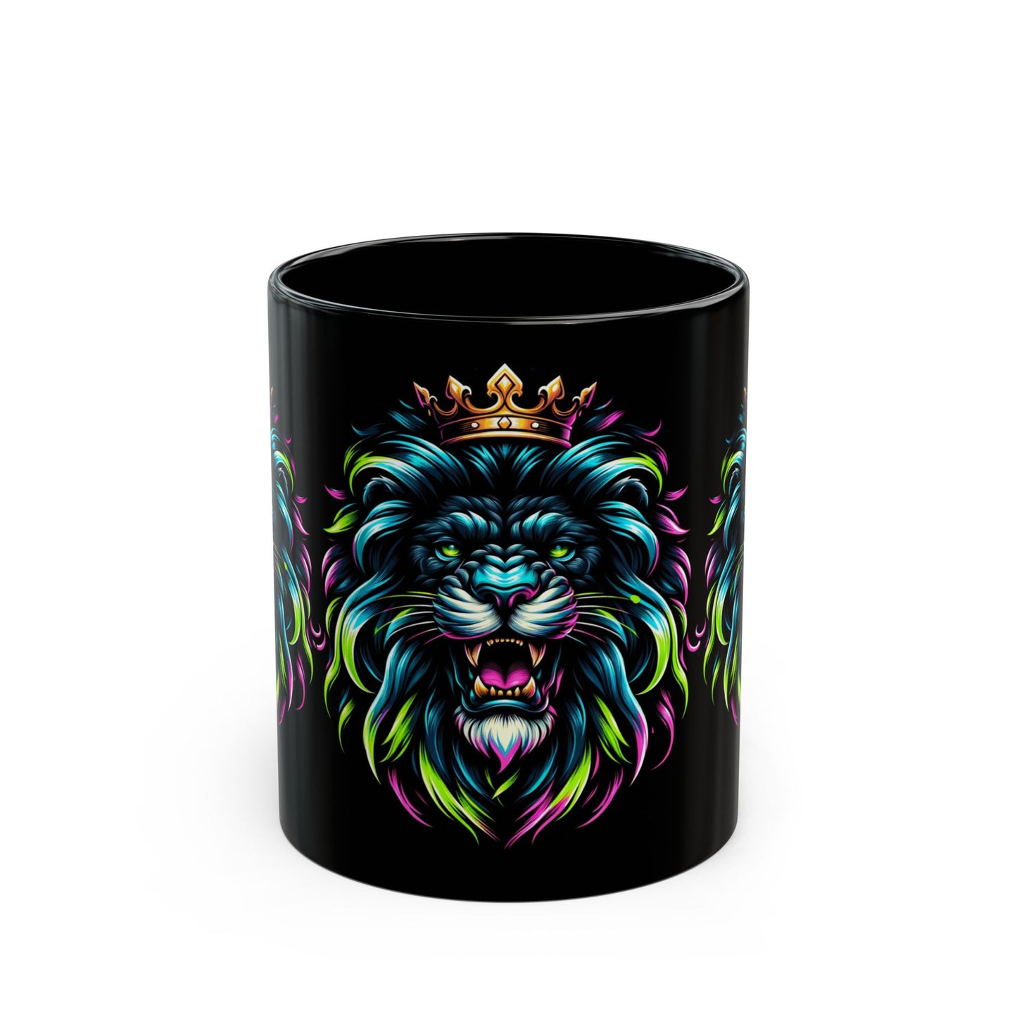 Neon Lion King Mug – Roar Loud. Rule Bold. (11oz or 15oz)
