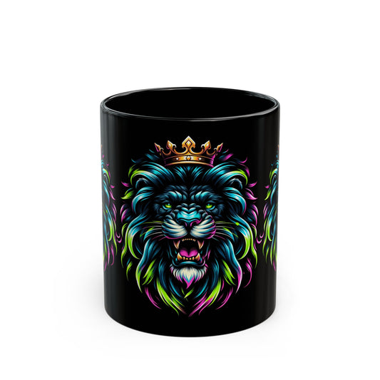 Neon Lion King Mug – Roar Loud. Rule Bold. (11oz or 15oz)