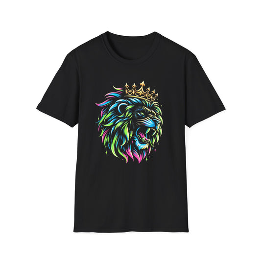 Neon Crowned Lion T-Shirt – Fierce. Bold. King Energy