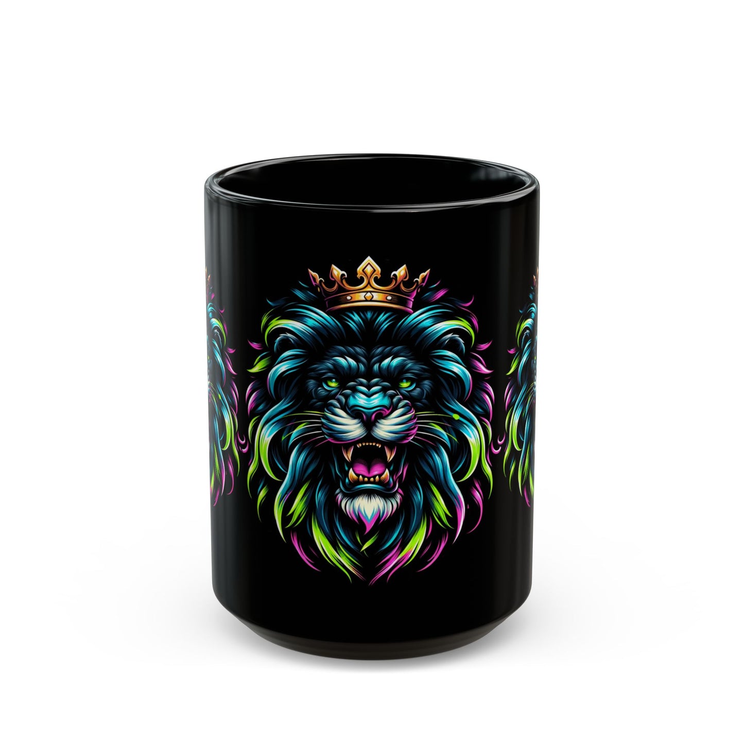 Neon Lion King Mug – Roar Loud. Rule Bold. (11oz or 15oz)