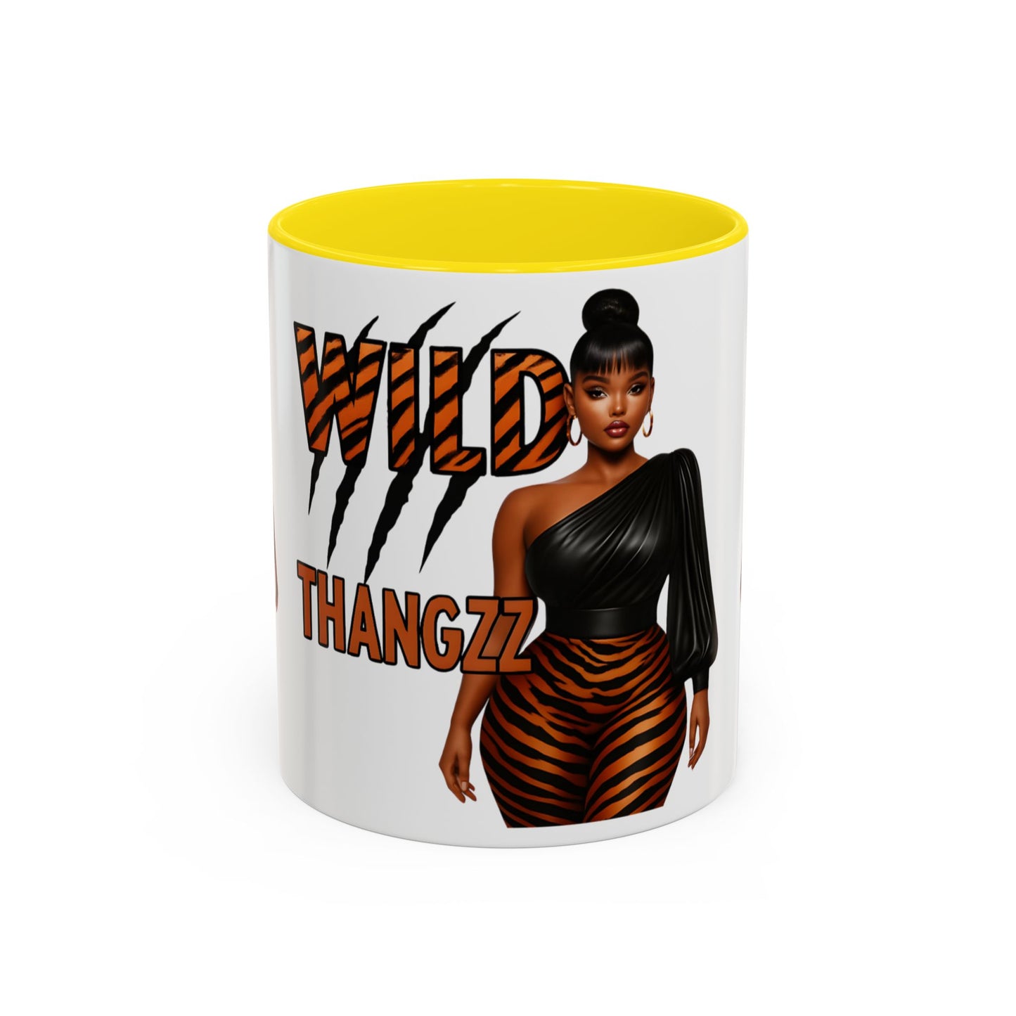 Wild Thangzz Accent Mug – Curvy Queen in Tiger Print | 11oz or 15oz