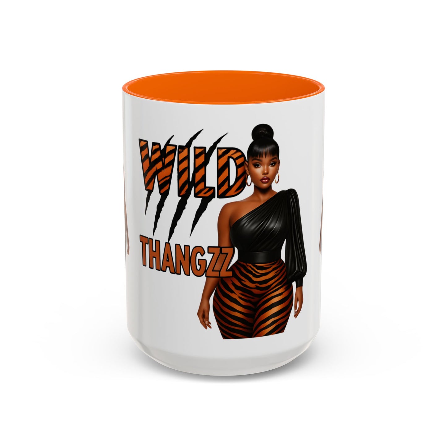 Wild Thangzz Accent Mug – Curvy Queen in Tiger Print | 11oz or 15oz