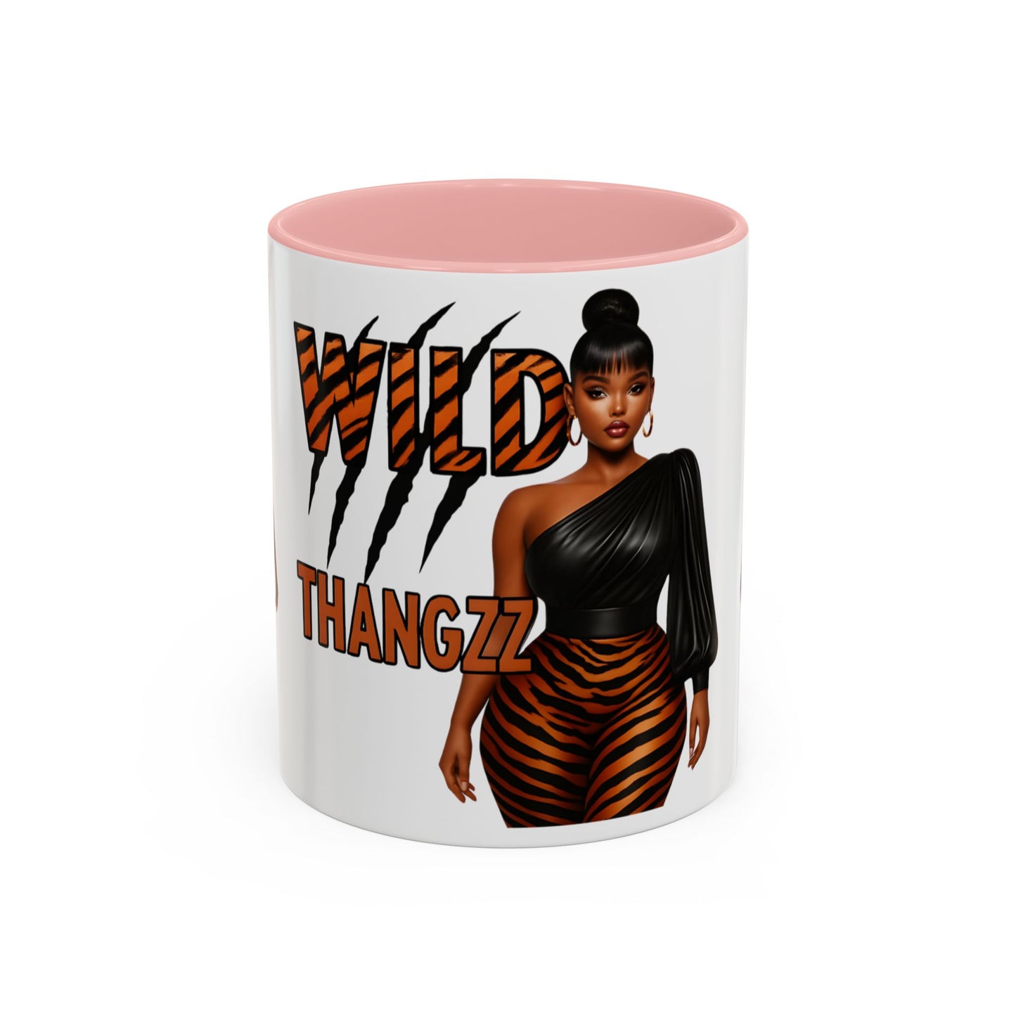 Wild Thangzz Accent Mug – Curvy Queen in Tiger Print | 11oz or 15oz