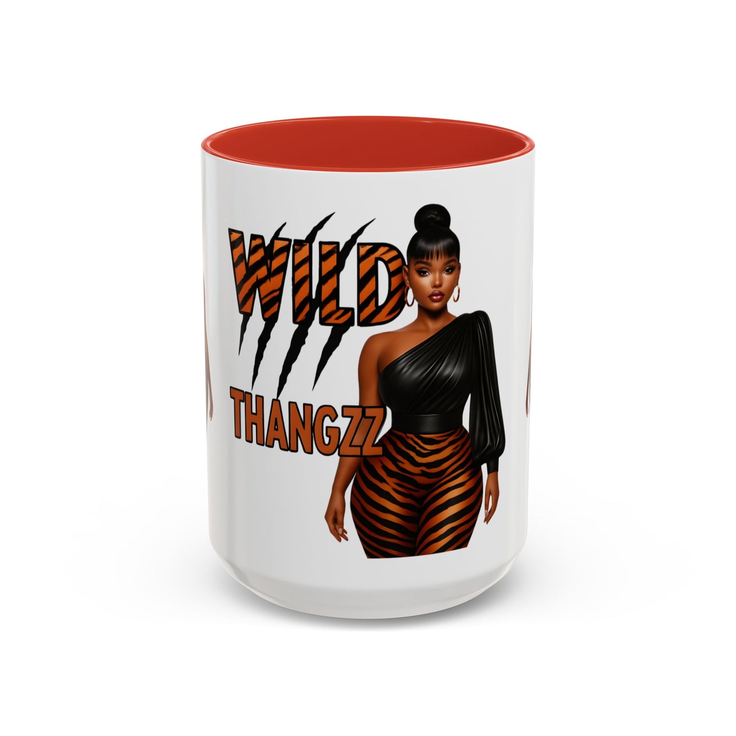 Wild Thangzz Accent Mug – Curvy Queen in Tiger Print | 11oz or 15oz