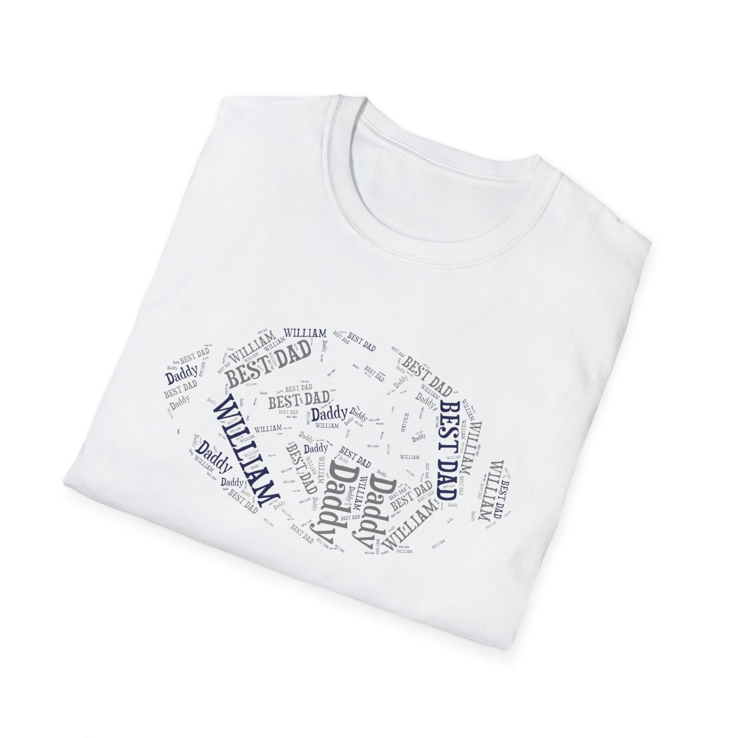 Personalized Football Dad T-Shirt – Custom Name & Title Word Art Design