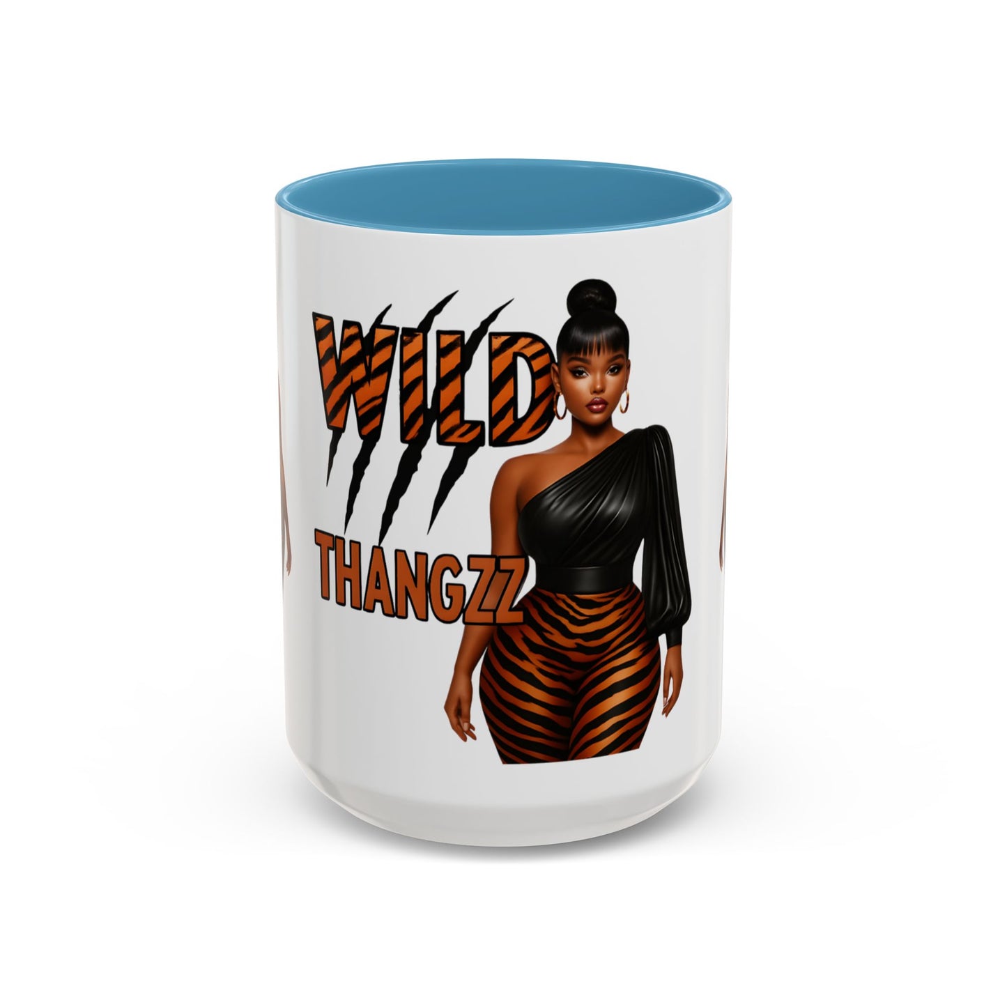 Wild Thangzz Accent Mug – Curvy Queen in Tiger Print | 11oz or 15oz
