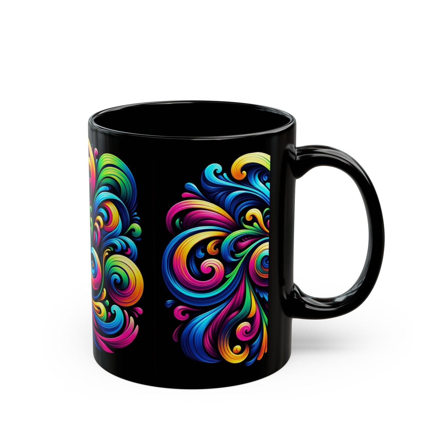 Vivid Motion Swirl Mug – Black Edition | 11oz or 15oz