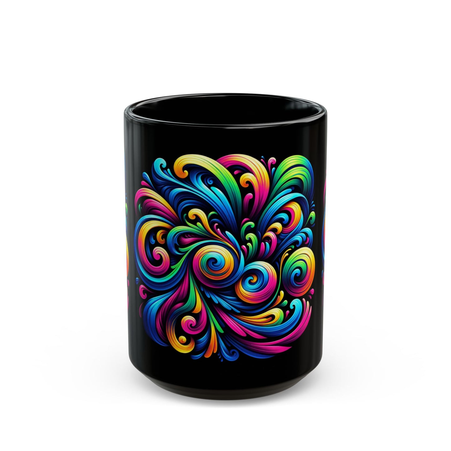 Vivid Motion Swirl Mug – Black Edition | 11oz or 15oz