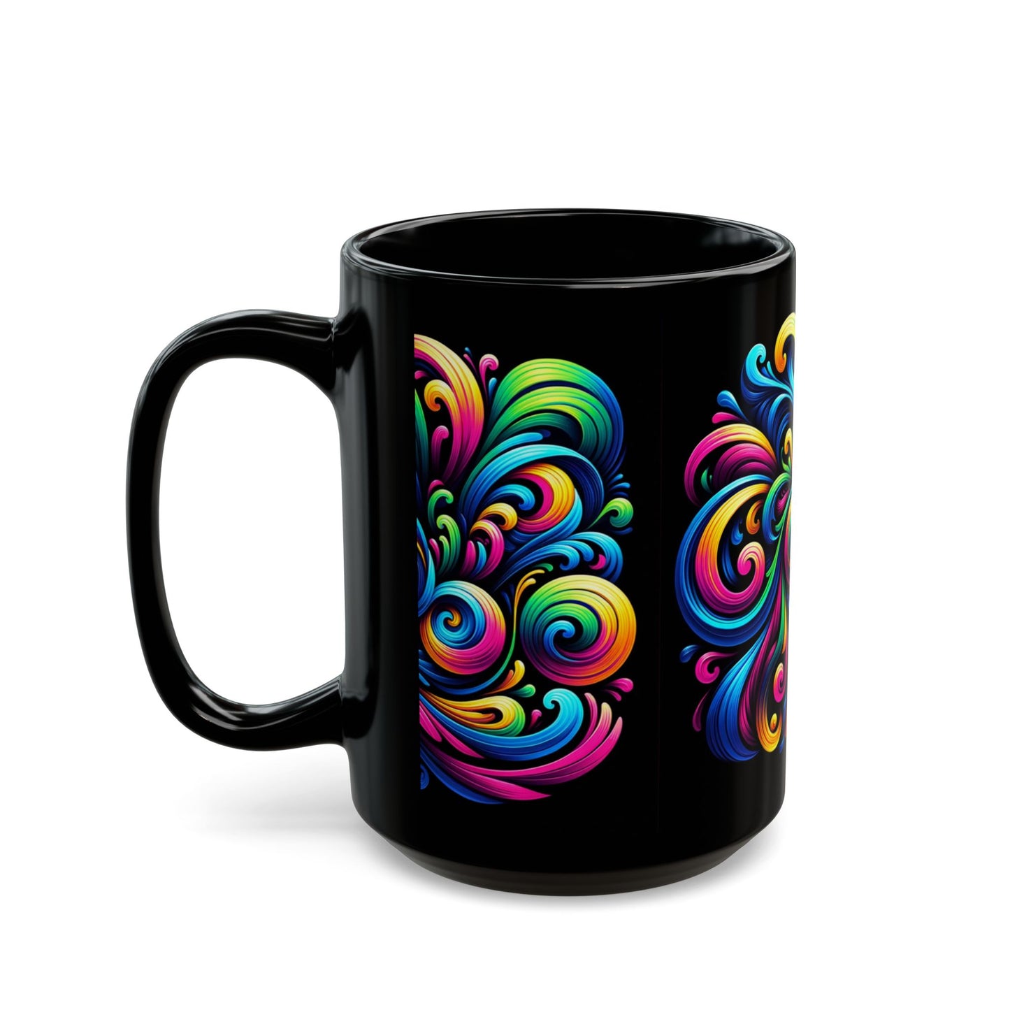 Vivid Motion Swirl Mug – Black Edition | 11oz or 15oz