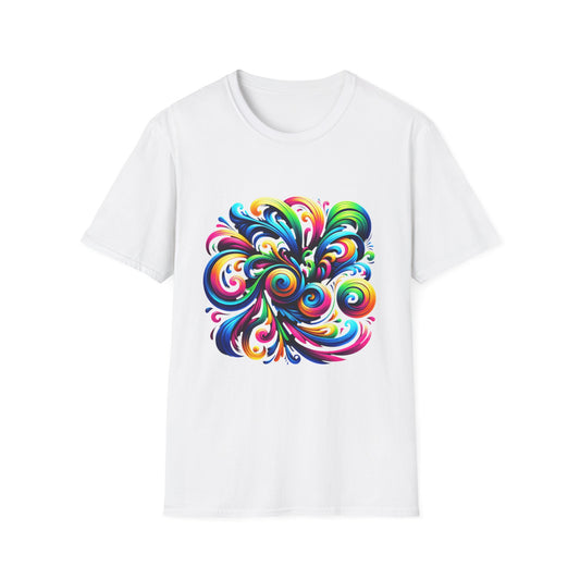 Vivid Motion Swirl Graphic T-Shirt – Expressive, Bold & Full of Color