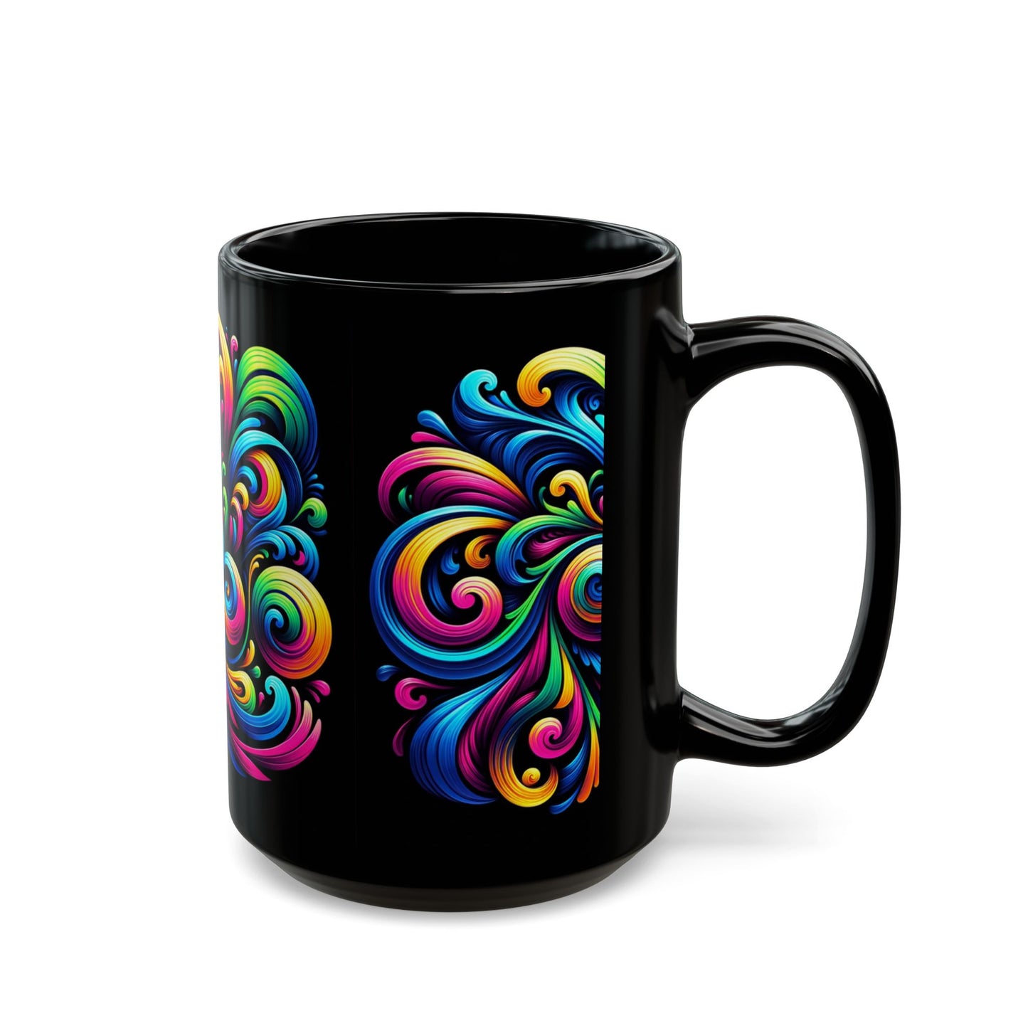 Vivid Motion Swirl Mug – Black Edition | 11oz or 15oz