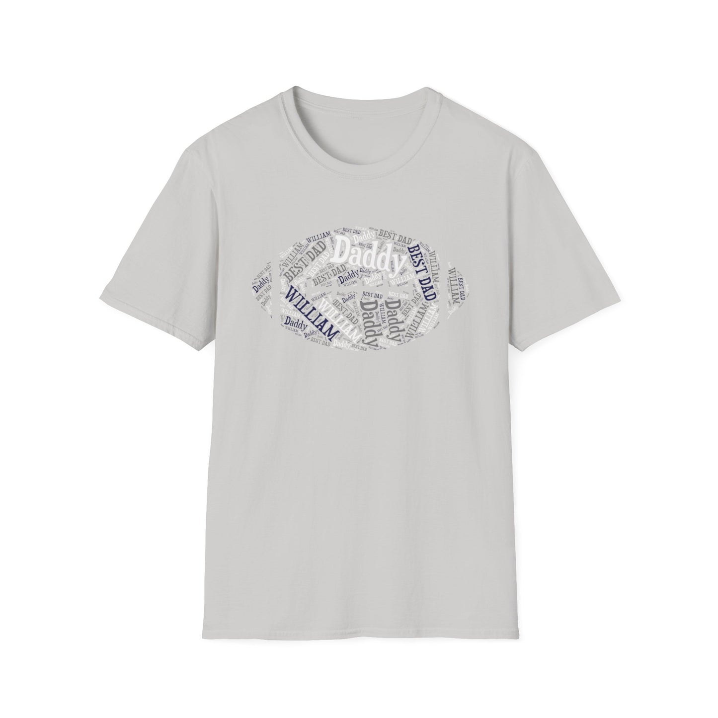 Personalized Football Dad T-Shirt – Custom Name & Title Word Art Design