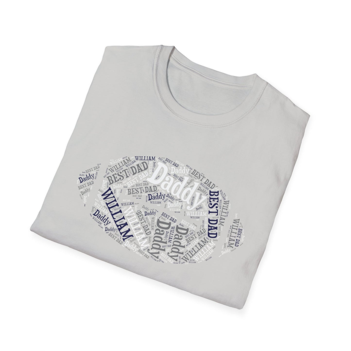 Personalized Football Dad T-Shirt – Custom Name & Title Word Art Design