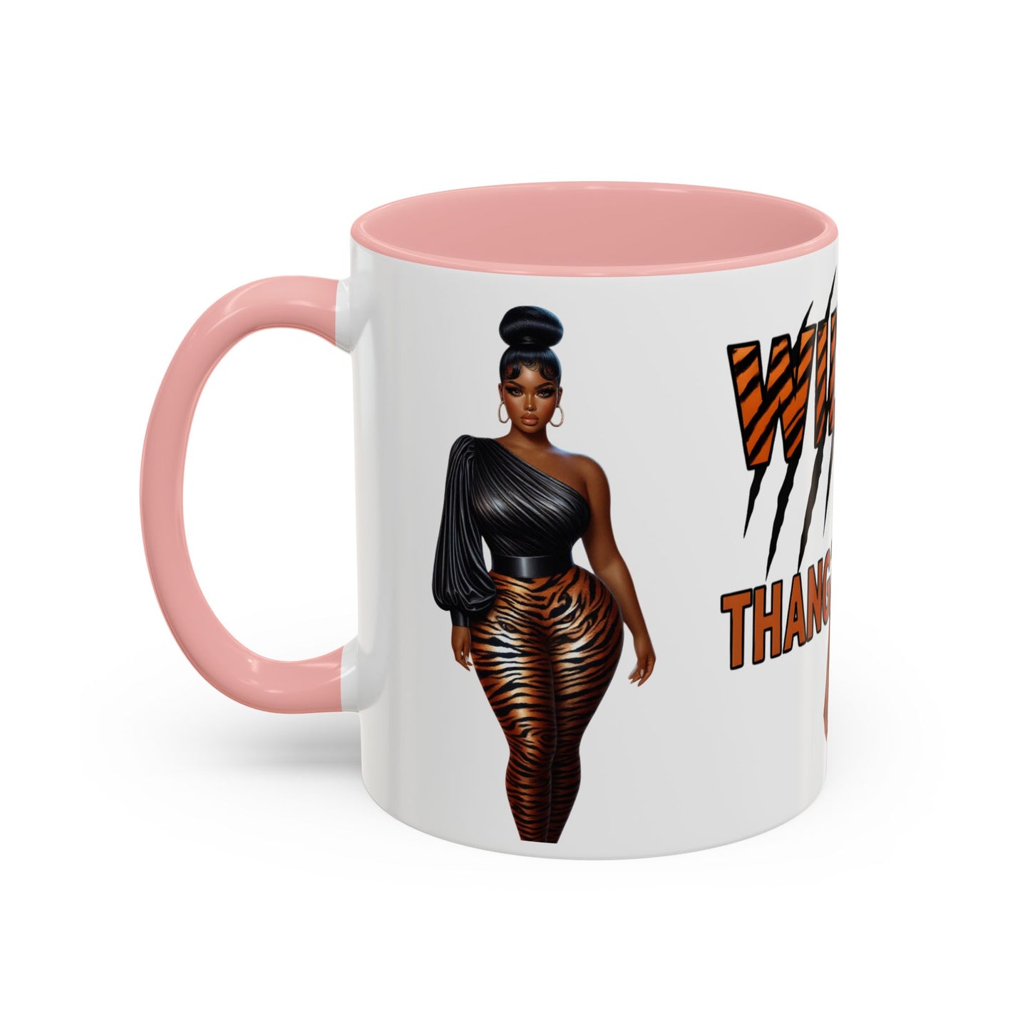 Wild Thangzz Accent Mug – Curvy Queen in Tiger Print | 11oz or 15oz