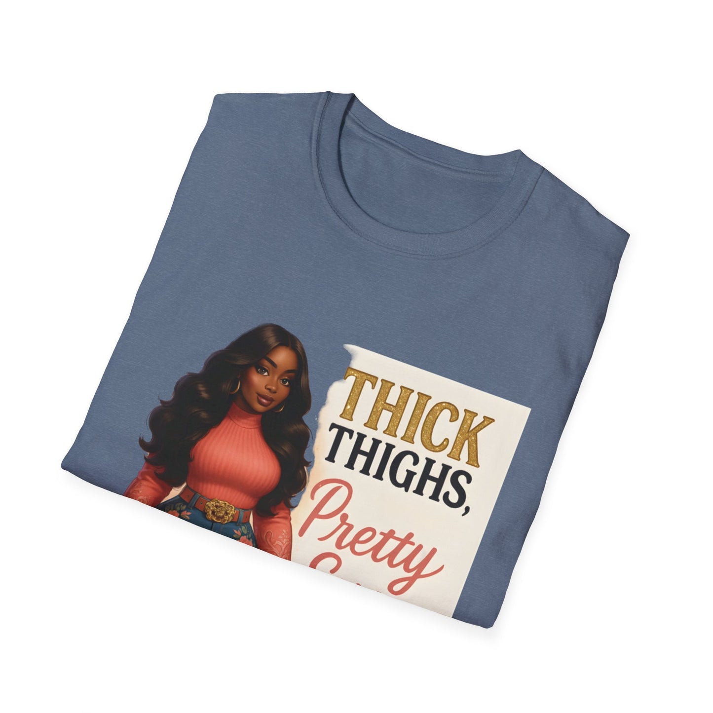 Thick Thighs, Pretty Eyes Graphic T-Shirt – Women's Motivational Tee