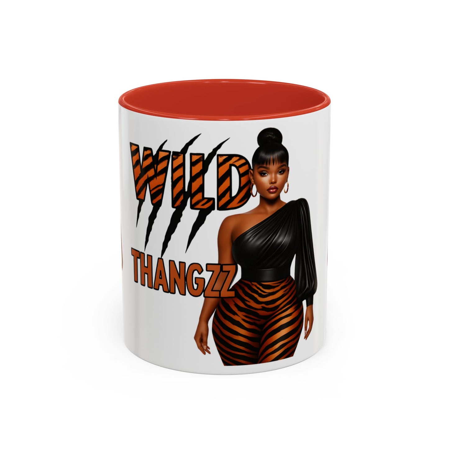 Wild Thangzz Accent Mug – Curvy Queen in Tiger Print | 11oz or 15oz