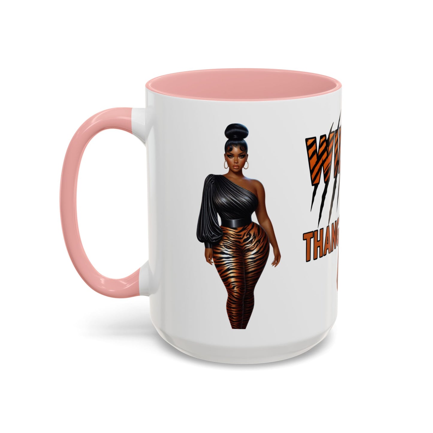 Wild Thangzz Accent Mug – Curvy Queen in Tiger Print | 11oz or 15oz