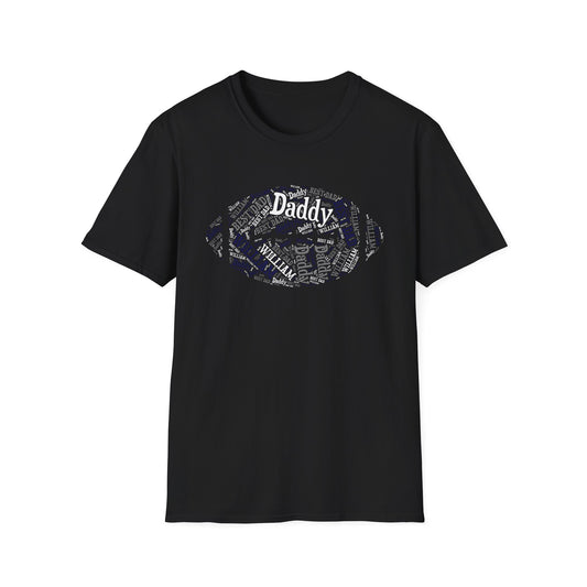 Personalized Football Dad T-Shirt – Custom Name & Title Word Art Design