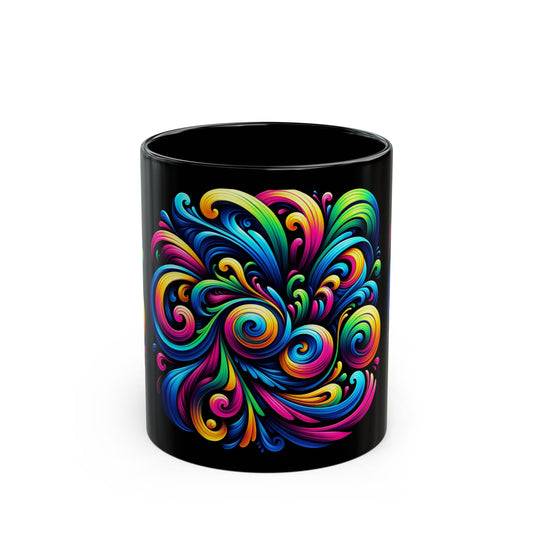 Vivid Motion Swirl Mug – Black Edition | 11oz or 15oz