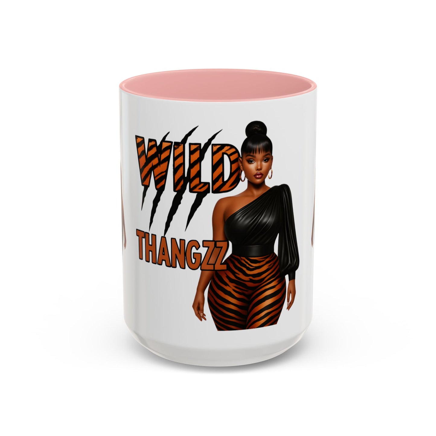 Wild Thangzz Accent Mug – Curvy Queen in Tiger Print | 11oz or 15oz