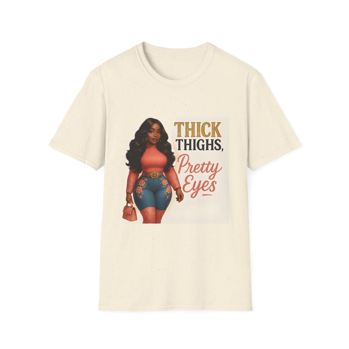 Thick Thighs, Pretty Eyes Graphic T-Shirt – Women's Motivational Tee