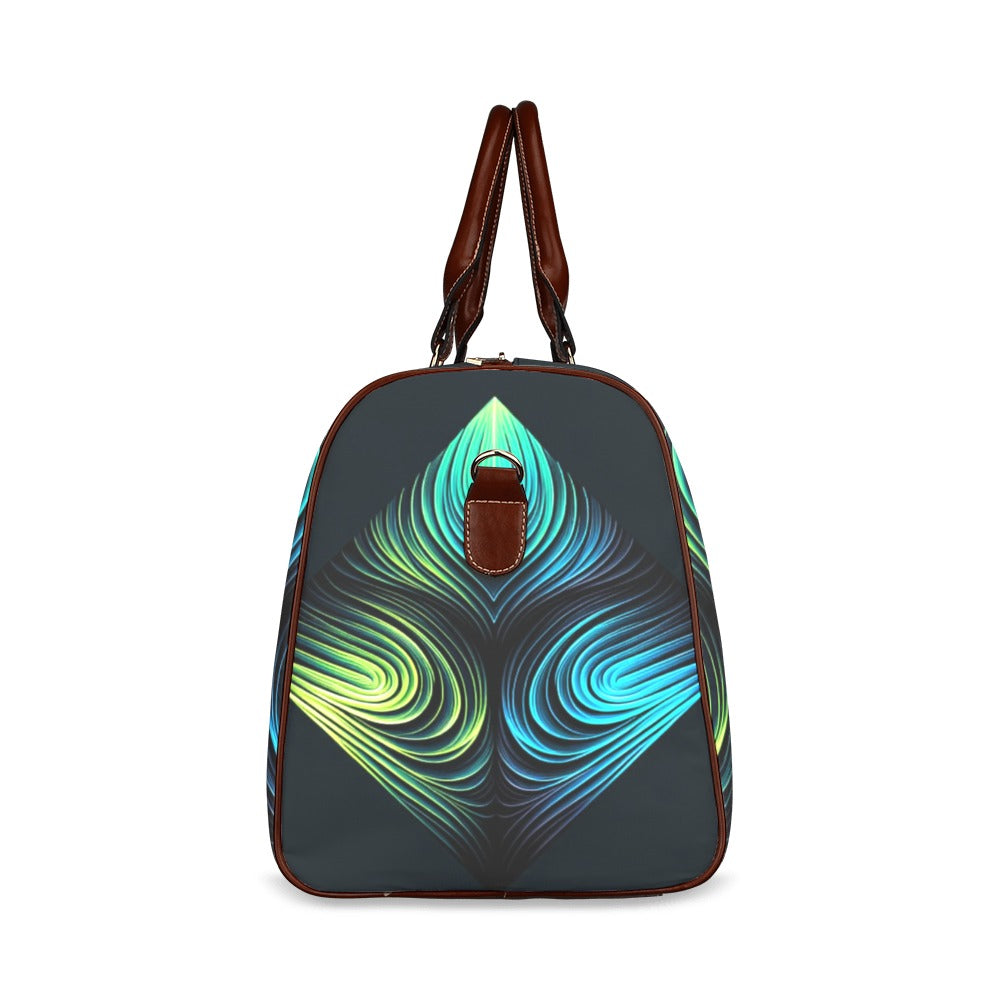 Neon Diamond Luxe Waterproof Duffel Bag – Bold and Elegant