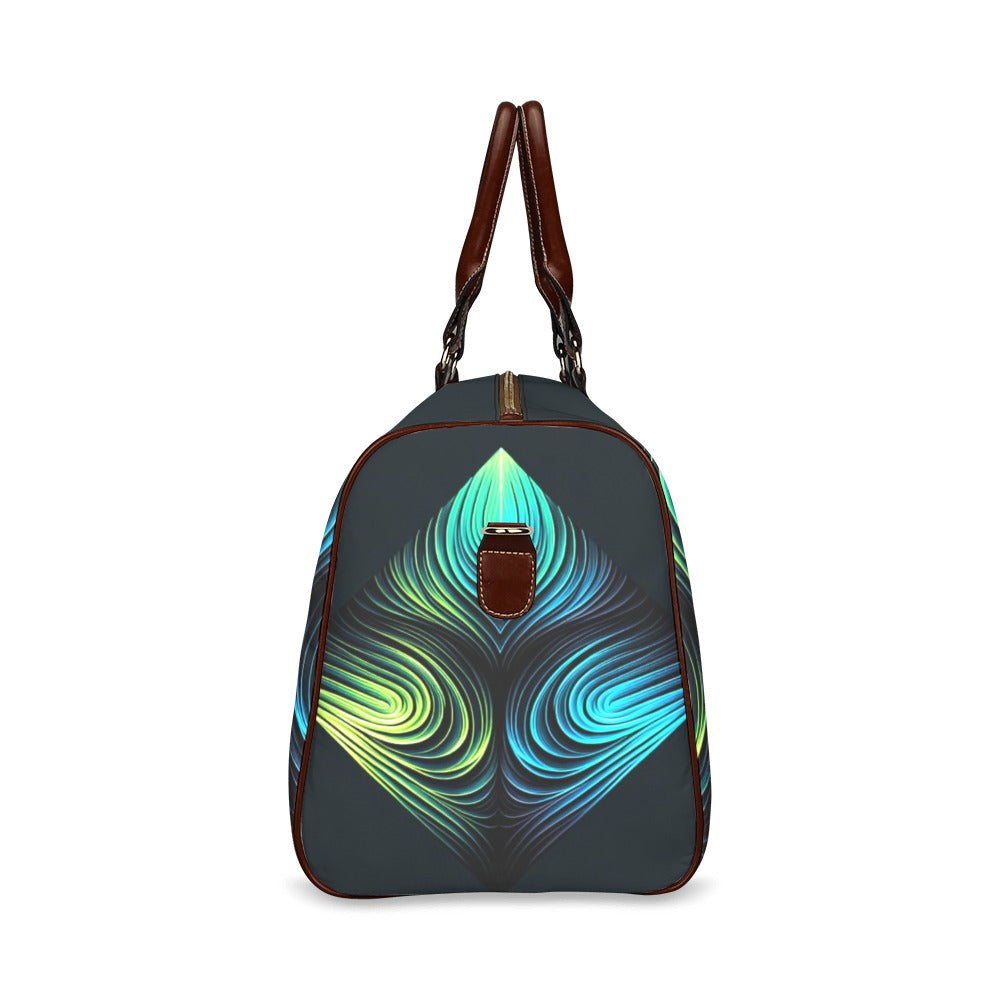 Neon Diamond Luxe Waterproof Duffel Bag – Bold and Elegant