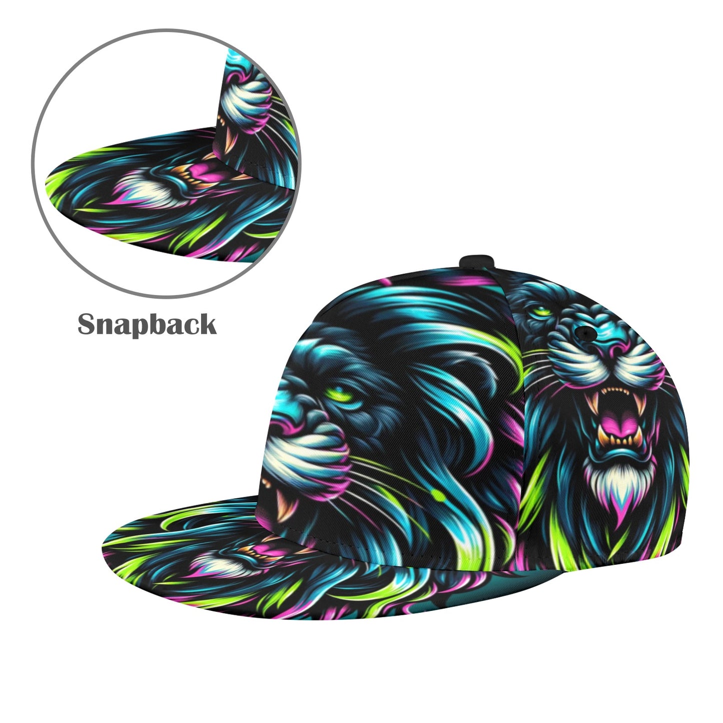 Neon Lion King Snapback Hat