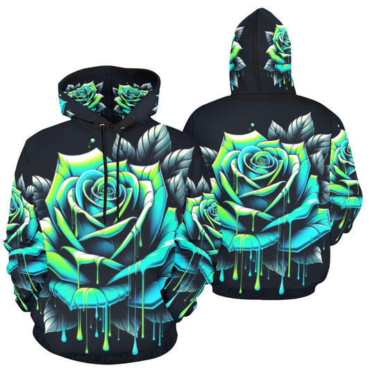 Neon Rose Hoodie (Unisex)
