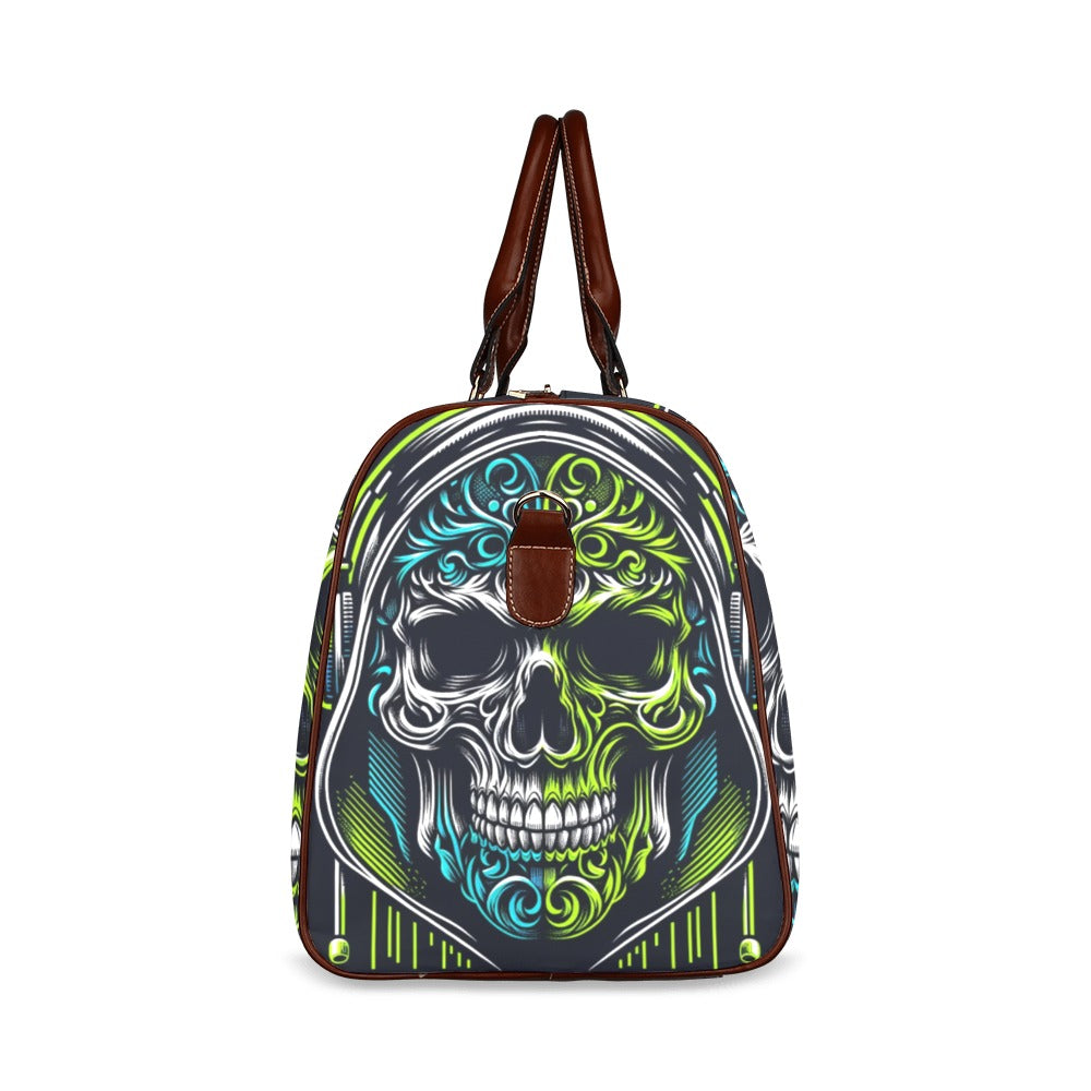 Neon Skull Waterproof Duffel Bag – Bold and Functional