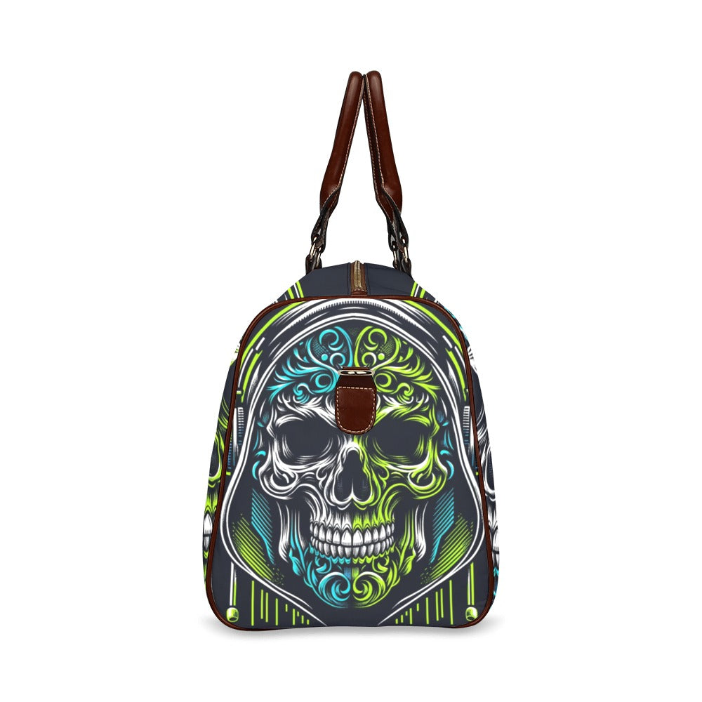 Neon Skull Waterproof Duffel Bag – Bold and Functional