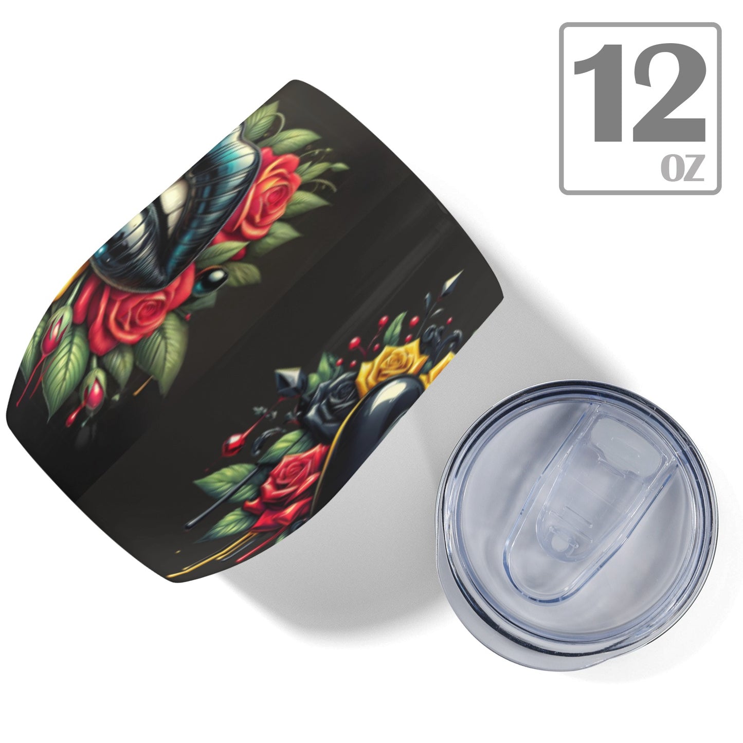 Rose Lips Heart Stainless Steel Wine Tumbler – 12oz