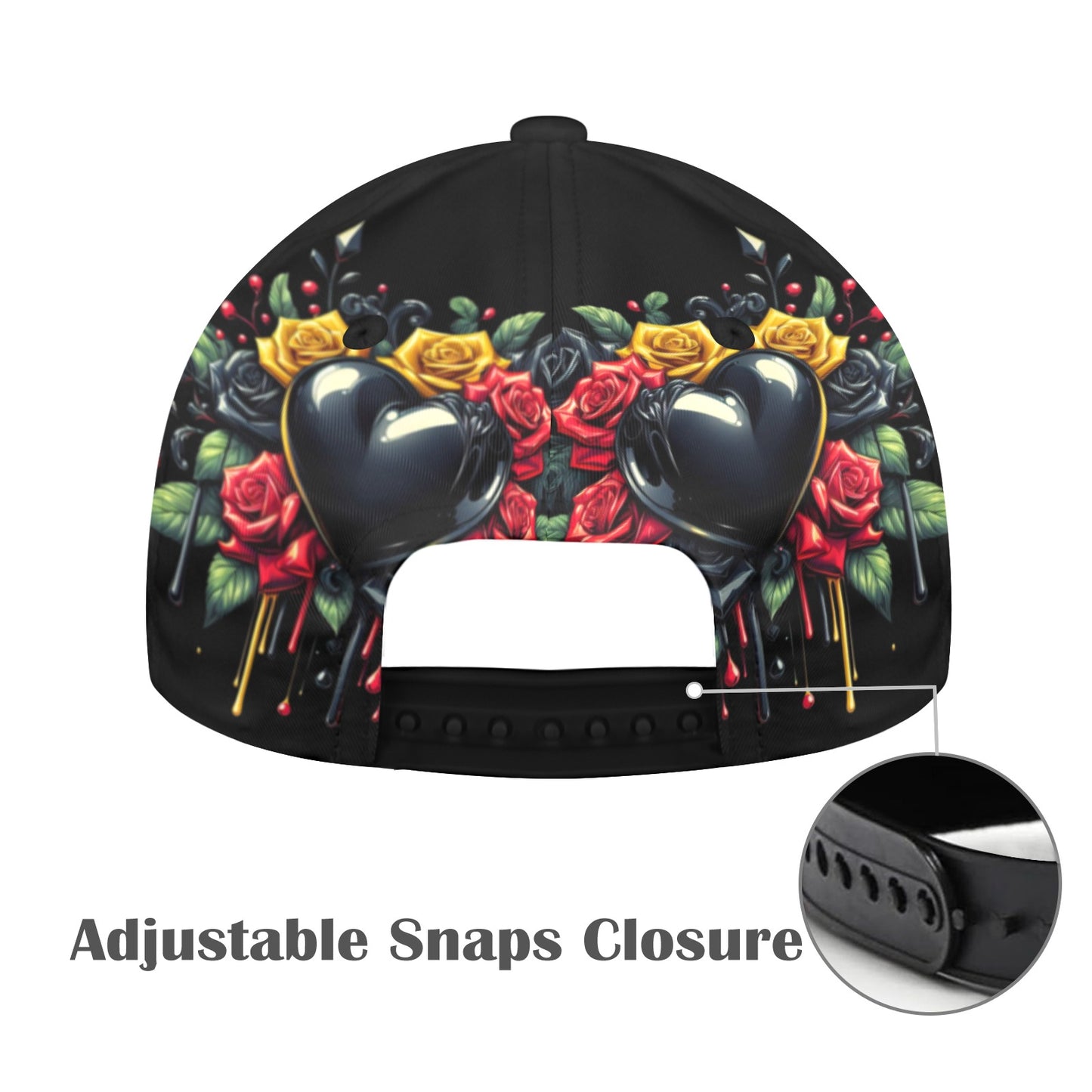 Rose Lips Heart Snapback Hat