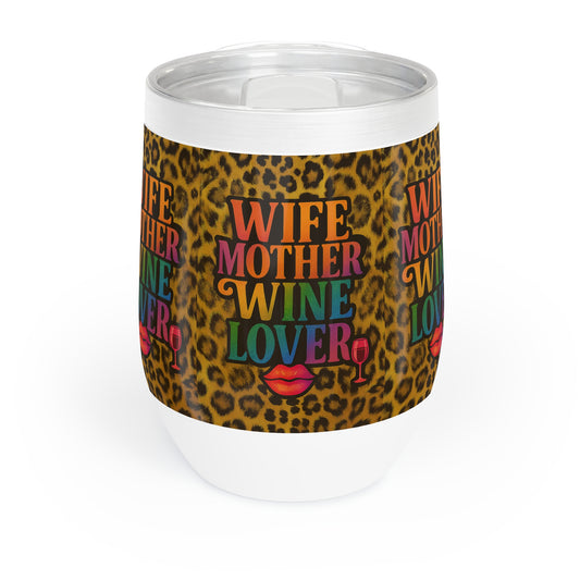 Wife Mother Wine Lover Tumbler – 12oz Stainless Steel with Sassy Retro Graphic